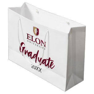 Sacola Para Presentes Grande Universidade Elon   Formando 20XX