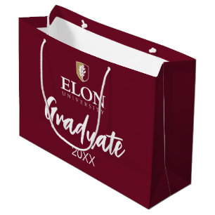 Sacola Para Presentes Grande Universidade Elon Formando 20XX