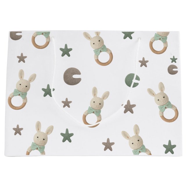 Sacola Para Presentes Grande Urso Bonito (Frente)