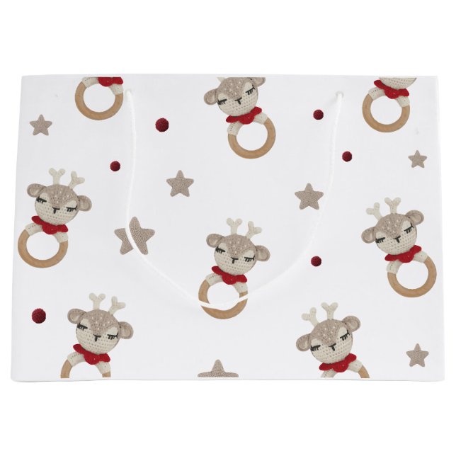 Sacola Para Presentes Grande Urso Bonito (Frente)