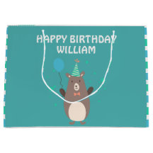 Urso Cento com Festa de aniversário de Balão