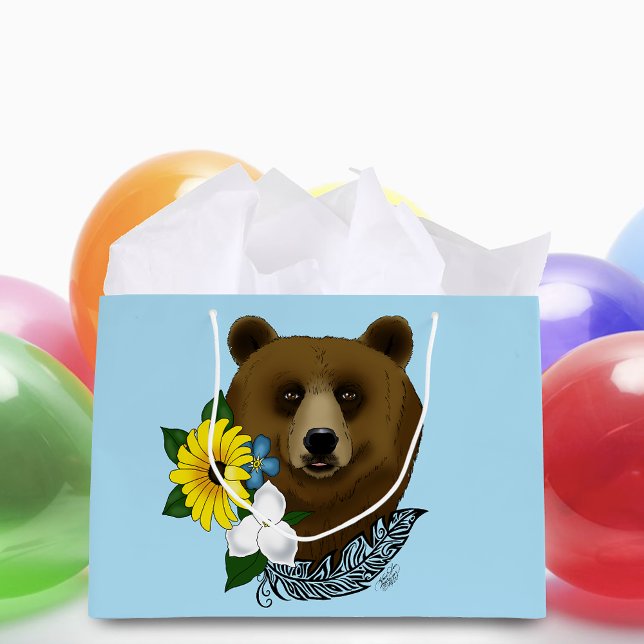 Sacola Para Presentes Grande Urso Pardo (Criador carregado)