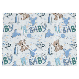 Sacola Para Presentes Grande Ursos De Bebê