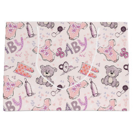 Sacola Para Presentes Grande Ursos De Bebê