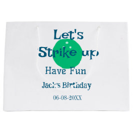 Sacola Para Presentes Grande Vamos começar a divertir-nos bola verde nome de an