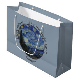 Sacola Para Presentes Grande van Gogh's The Starry Night Party Items Collection