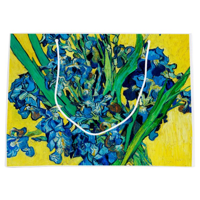 Sacola Para Presentes Grande Vaso com Íris, Van Gogh (Frente)