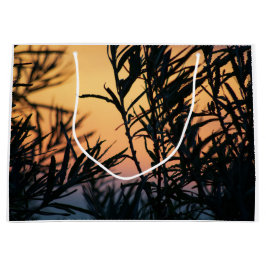 Sacola Para Presentes Grande Vegetação ao pôr do sol