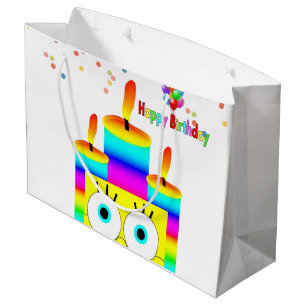 Sacola Para Presentes Grande Velas de distribuição de presentes de aniversár