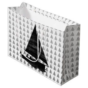 Sacola Para Presentes Grande Veleiro do estilo da tipografia