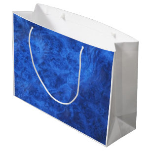 Sacola Para Presentes Grande Veludo Azul Sapphire