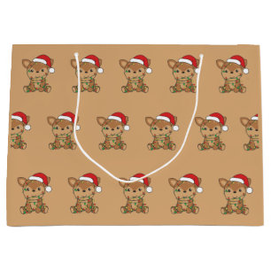 Sacola Para Presentes Grande Vendedores de inverno Deer Large Gift Bag