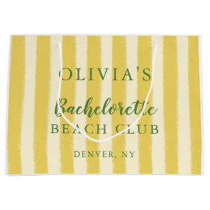Sacola Para Presentes Grande Verão Amarelo e Verde de Despedida de Solteira