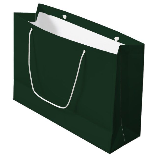 Sacola Para Presentes Grande Verde Cinza Escuro (Frente inclinada)