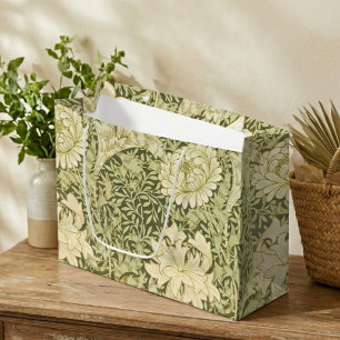 Sacola Para Presentes Grande Verde E Amarelo William Morris Gift Bag