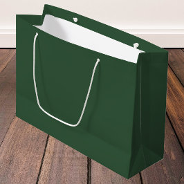 Sacola Para Presentes Grande Verde Esmeralda Escuro Cor Sólida