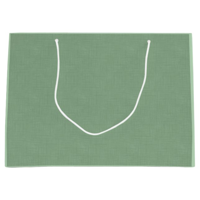 Sacola Para Presentes Grande Verde fosco texturizado. (Frente)