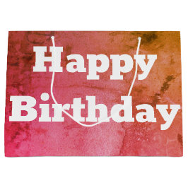 Sacola Para Presentes Grande Verde rosa e Dourado