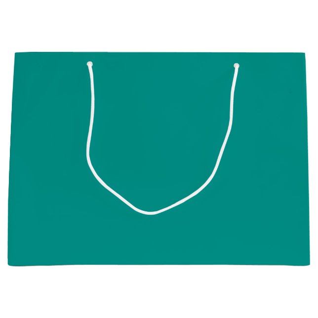 Sacola Para Presentes Grande Verde Teal Sólido (Frente)