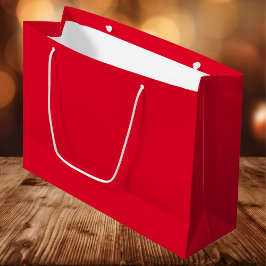 Sacola Para Presentes Grande Vermelho Cádmio Cor Sólida