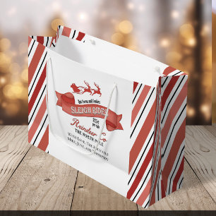 Sacola Para Presentes Grande Vermelho e Branco, Fofo, Vermelho e Branco Persona