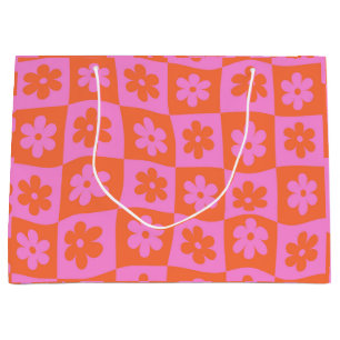 Sacola Para Presentes Grande Vermelhos Vermelhos Vermelhos e Laranja com Contro