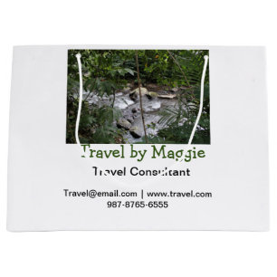 Sacola Para Presentes Grande Viagem consultor da empresa adiciona nome e-mail w