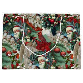 Sacola Para Presentes Grande Victorian Christmas Portrait
