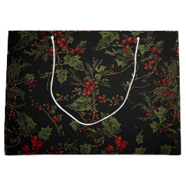 Sacola Para Presentes Grande Victorian Crimson Xmas Gift Bag