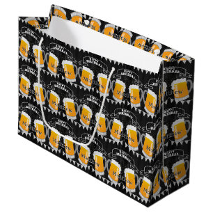 Sacola Para Presentes Grande Vidro de Cerveja Personalizado de Bico-de-Bico-de-