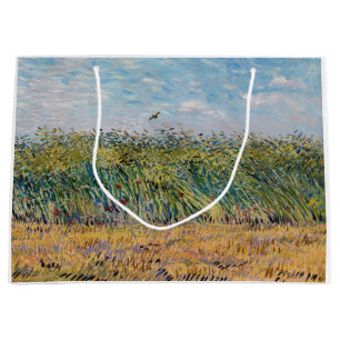 Sacola Para Presentes Grande Vincent van Gogh - Campo de trigo com Lark