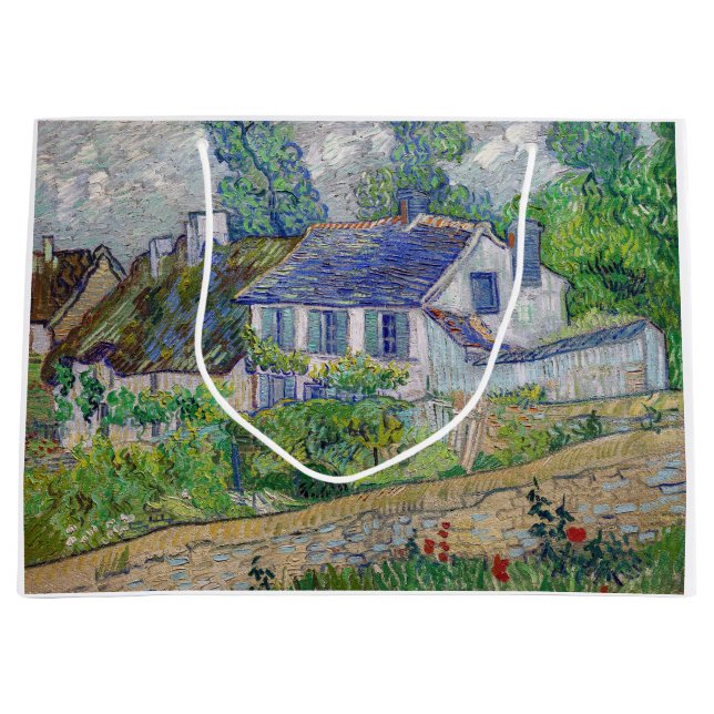 Sacola Para Presentes Grande Vincent van Gogh - Casas em Auvers (Frente)