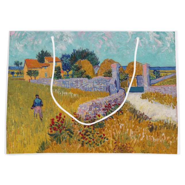 Sacola Para Presentes Grande Vincent van Gogh - Farmhouse in Provence (Frente)