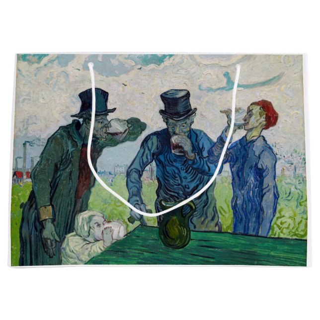 Sacola Para Presentes Grande Vincent van Gogh - Os Bebidas, depois de Daumier (Frente)