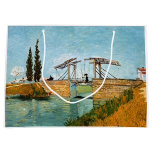 Sacola Para Presentes Grande Vincent van Gogh - Ponte Langlois em Arles #3