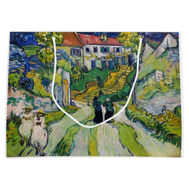 Sacola Para Presentes Grande Vincent van Gogh - Stairway em Auvers (Frente)