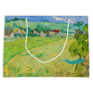 Sacola Para Presentes Grande Vincent van Gogh - Vista dos navios perto de Auver