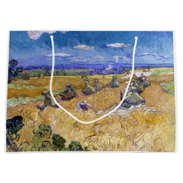 Sacola Para Presentes Grande Vincent van Gogh - Wheat Stacks with Reapers