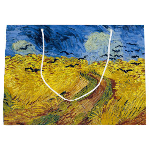 Sacola Para Presentes Grande Vincent van Gogh - Wheatfield com Crows