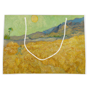 Sacola Para Presentes Grande Vincent van Gogh - Wheatfield com um Receptor