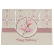 Vintage Magnolia Beige Ephemera Patterno