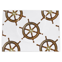 Sacola Para Presentes Grande Vintage Wooden Helm