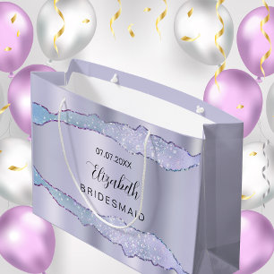 Sacola Para Presentes Grande Violet ametista roxa damas de honra