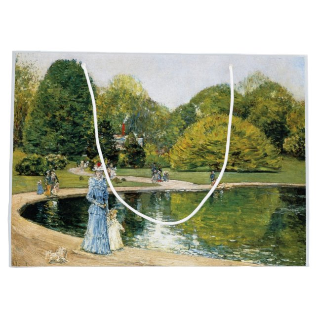 Sacola Para Presentes Grande Visão Histórica do Parque Central (Nova Iorque) (Verso)