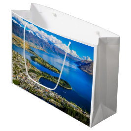 Sacola Para Presentes Grande Vista em Queenstown do Pico de Bob, Nova Zelândia