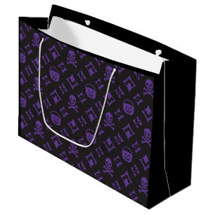 Sacola Para Presentes Grande Vuitton Skulls! Bolsas de Moda Puro Halloween