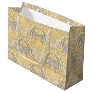Sacola Para Presentes Grande Walter Crane Blue Tulipes & Acanthus
