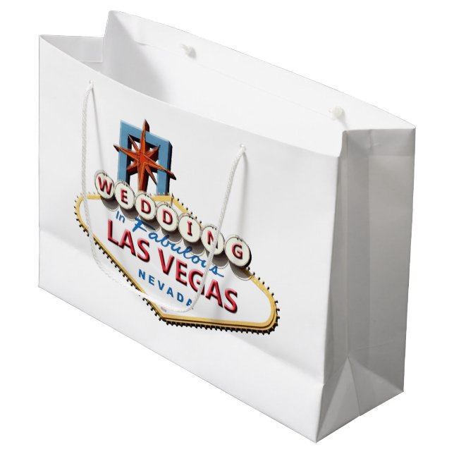 Sacola Para Presentes Grande WEDDING Em Las Vegas Gift Bag (Frente inclinada)
