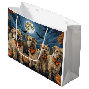 Sacola Para Presentes Grande Wheaten Terrier Halloween Spooky