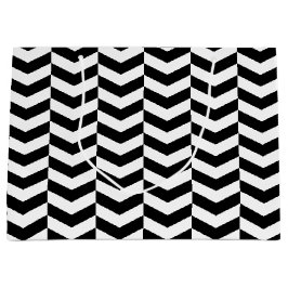 Sacola Para Presentes Grande Whimsical Herringbone